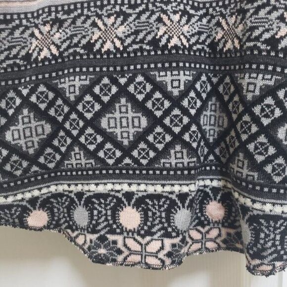 Cupio Sweater Womens S Fair Isle Knit Embroidered V Neck Long Slv Boho Casual - Picture 7 of 10